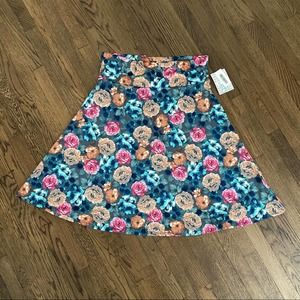 NWT Lularoe 2X Floral Azure Skirt
